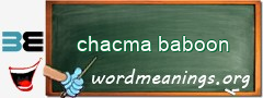 WordMeaning blackboard for chacma baboon